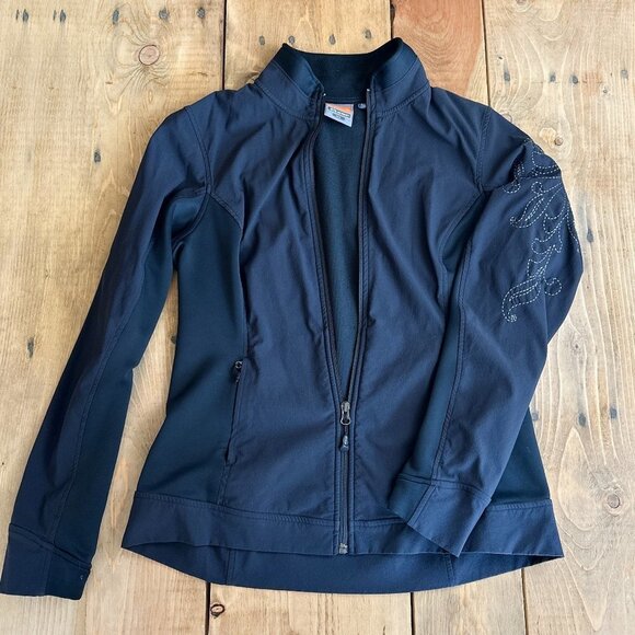 Merrell Aeroblock Black Embroidered Jacket Coat M - Picture 1 of 6